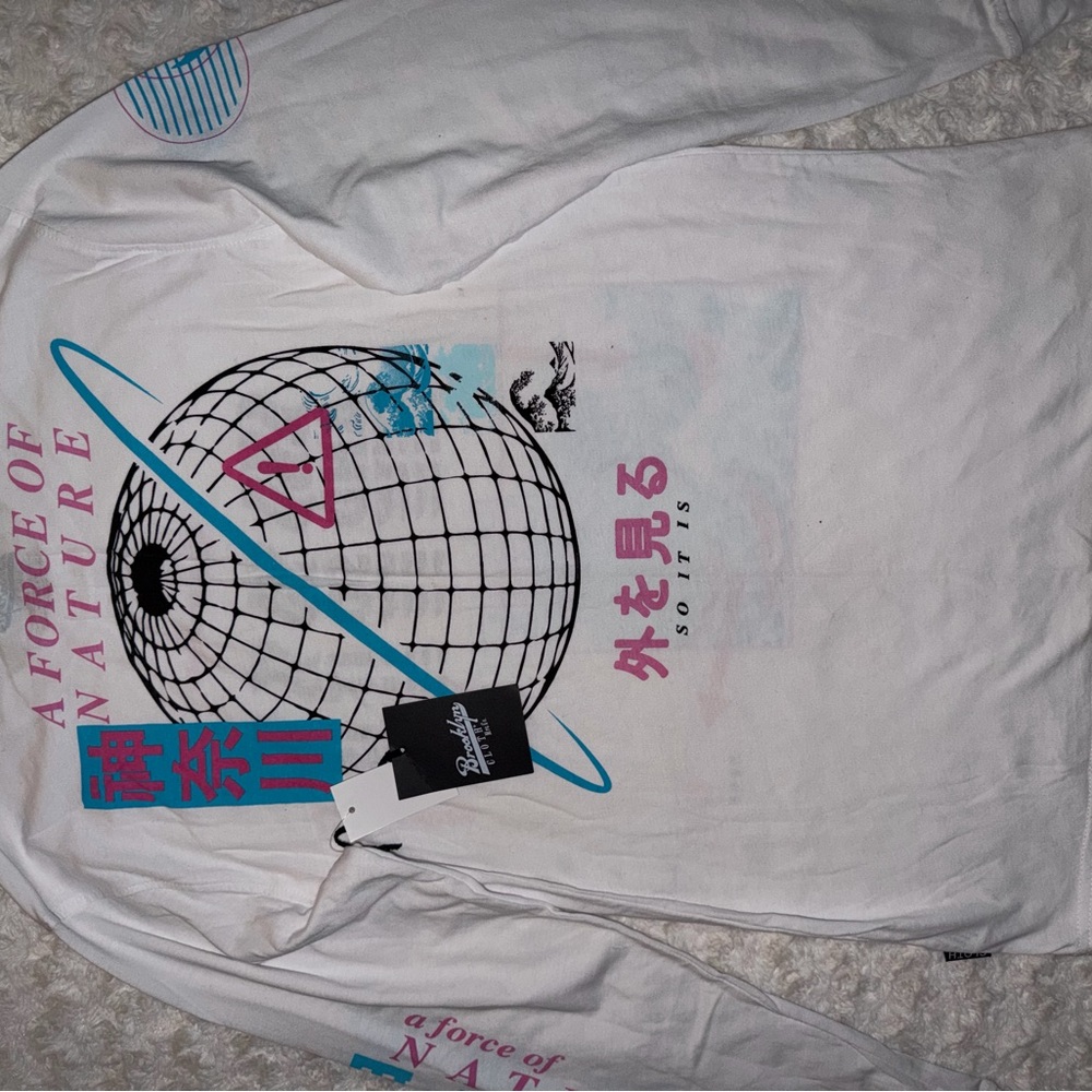 Primitive White Long Sleeve Kids Tee with Graphic Design